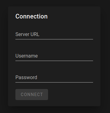 captura de pantalla del modal de login